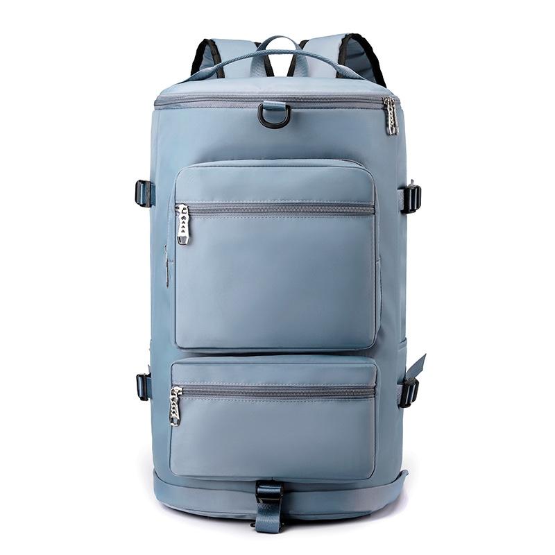 NNEDSZ Waterproof Gym Bag - Shoe Compartment Included - Fog Blue